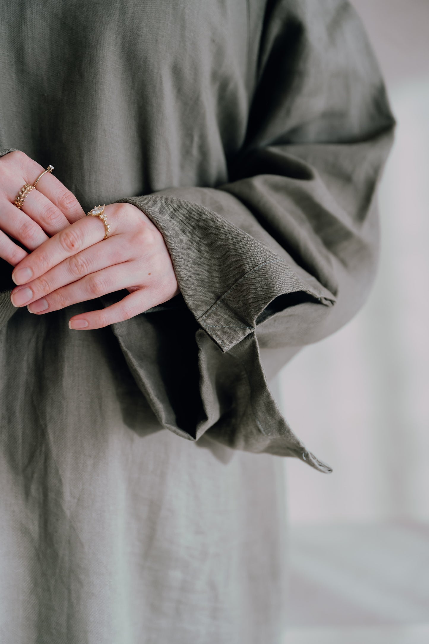 Abaya met Omslagmouwen - Groen