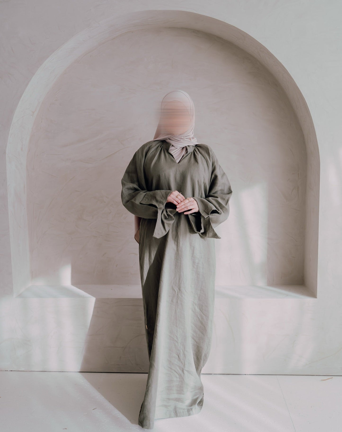 Abaya met Omslagmouwen - Groen