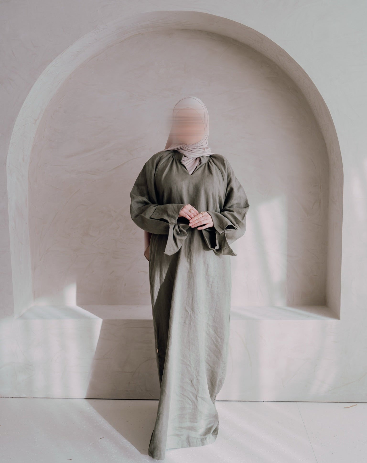 Abaya met Omslagmouwen - Groen - Khayla Modestique