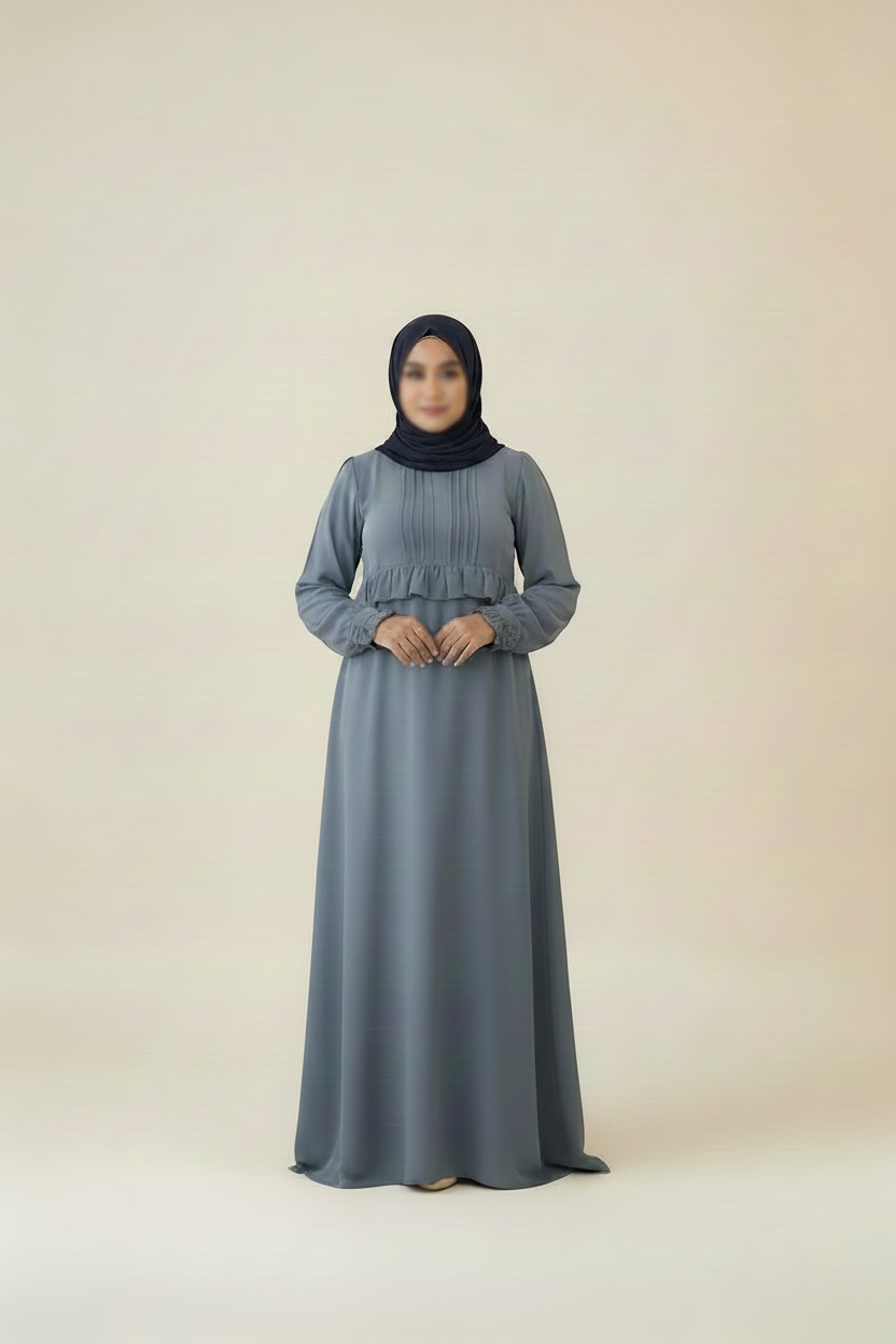 Abaya Khayla Violet Blauw - frontfoto
